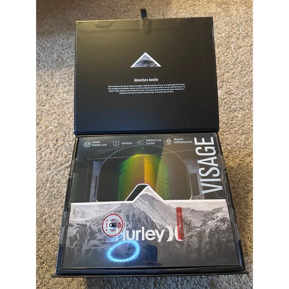 NWT Hurley Visage Snow Goggles with Extra Lens
